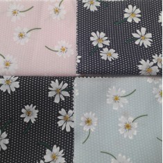 Printed Floral Flower Daisy Fabric 45